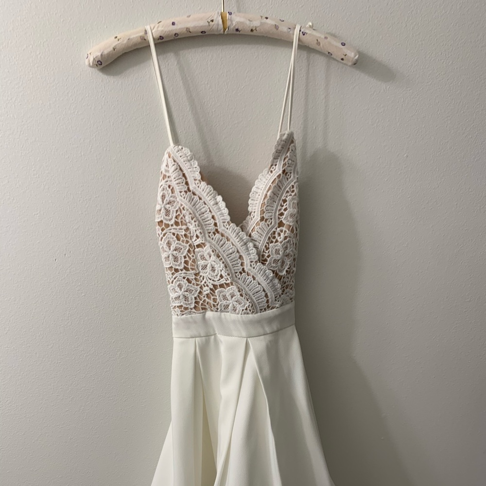 White lace Homecoming dress